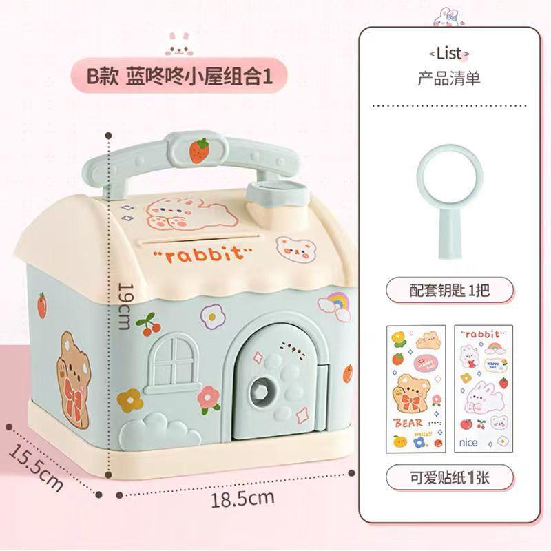 Cute Kawaii Piggy Bank Large Size 3D Sticker Money Box for Adults Coin/Banknote Savings Box with Birthday Gift Idea