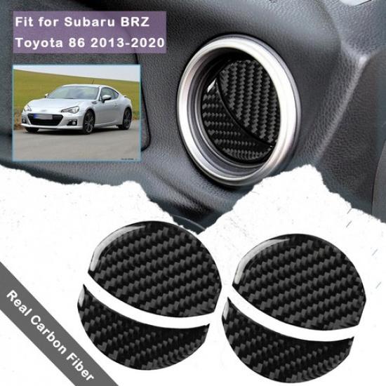 Black 4X For Subaru BRZ Toyota 86 13-20 Carbon Fiber Inner Air Vent Outlet Cover