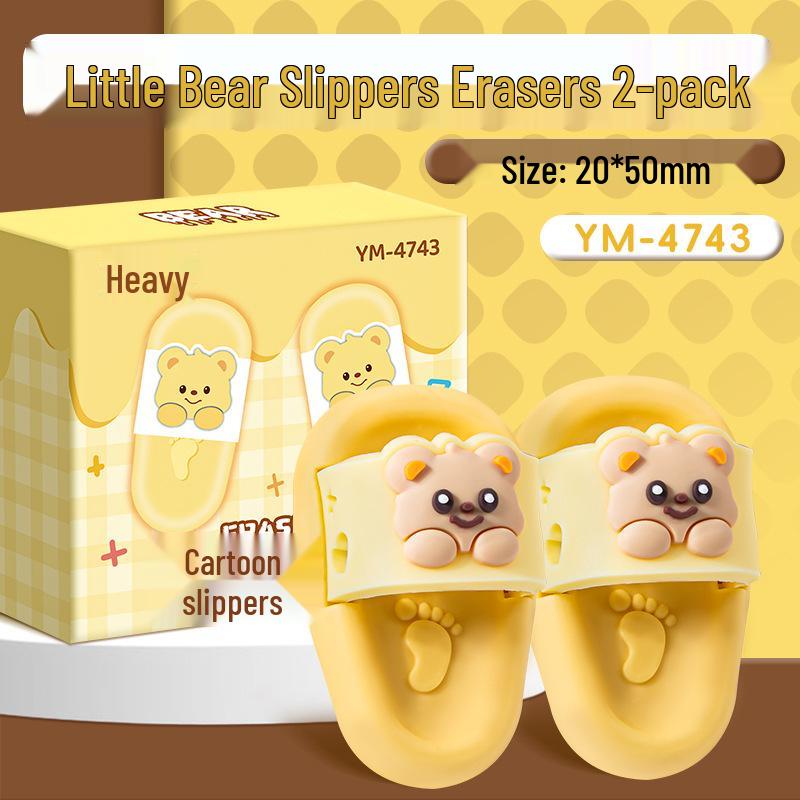 Creative Capybara Animal Slipper Eraser: Cute Cartoon Student Stationery