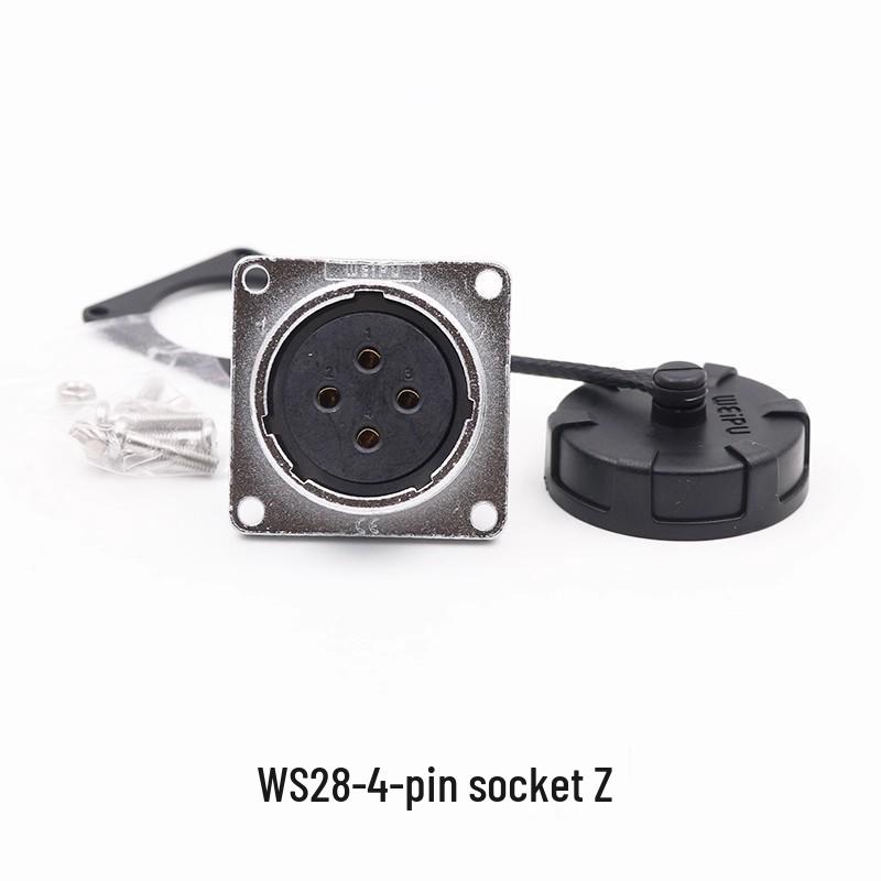 Weipu WS28 23-Pin Aviation Plug Connector, Male-Female Threaded, 479-Hole, 10P12, 16-Pin, 20/26-Pin
