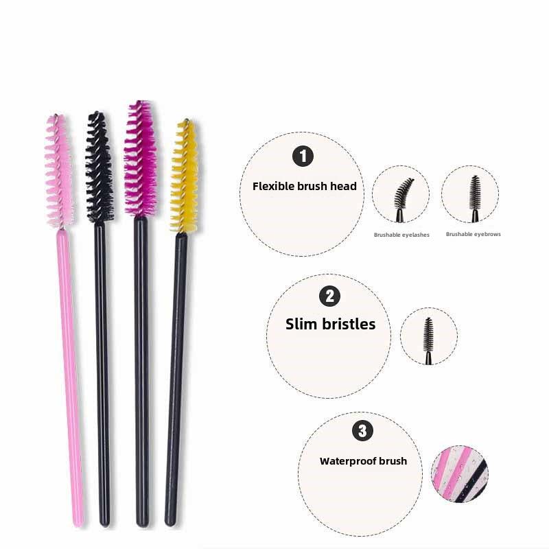50Pcs Disposable Eyelash Spiral Brush Eyebrow Brush Eyelash Extension Comb Make Up Tool Travel Business Portable