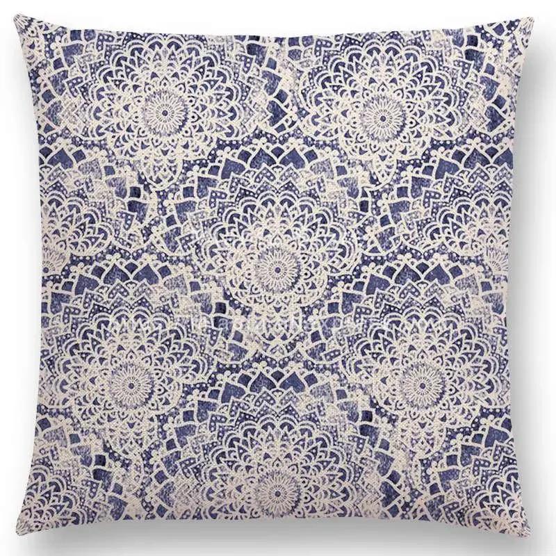 New Dreamy Rainbow Boho Beautiful Flower Gorgeous Floral Mandalas Fantasy Moon Stars Prints Cushion Cover Throw Pillow Case