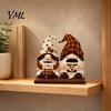 Coffee Bar Tiered Tray Decor Table Ornament, Wooden Theme Stand with Stable Base, Retro Farmhouse for Kitchen Station Countertop Vintage Style