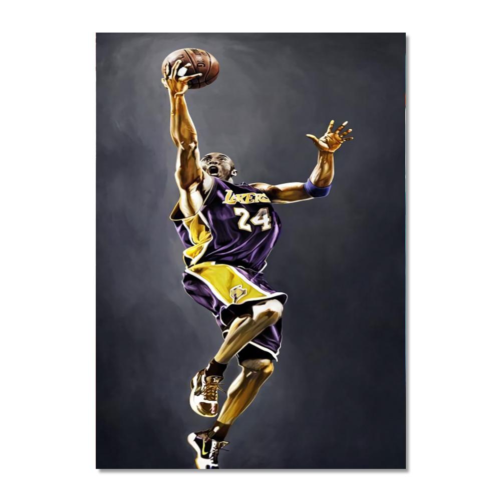 Basketball-Promi-Wandmalereien, Poster, Dunking-Wandmalereien, moderne Heimdekoration, Ölgemälde, Drucke