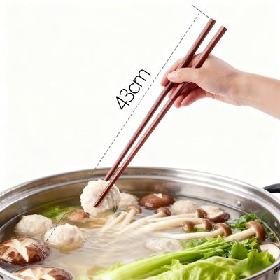 5 Pairs Hot Pot Chopsticks 32cm/43cm Cooking Chopsticks Kitchen Tableware Extra Long Cooking Chopsticks for Frying Food Noodles