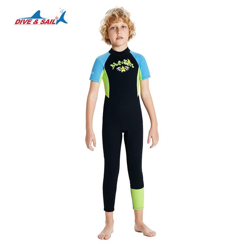 2.5mm Neoprene Wetsuit Diving Snorkeling Swimming Surfing Training Men Short Sleeve Full Body Warmth