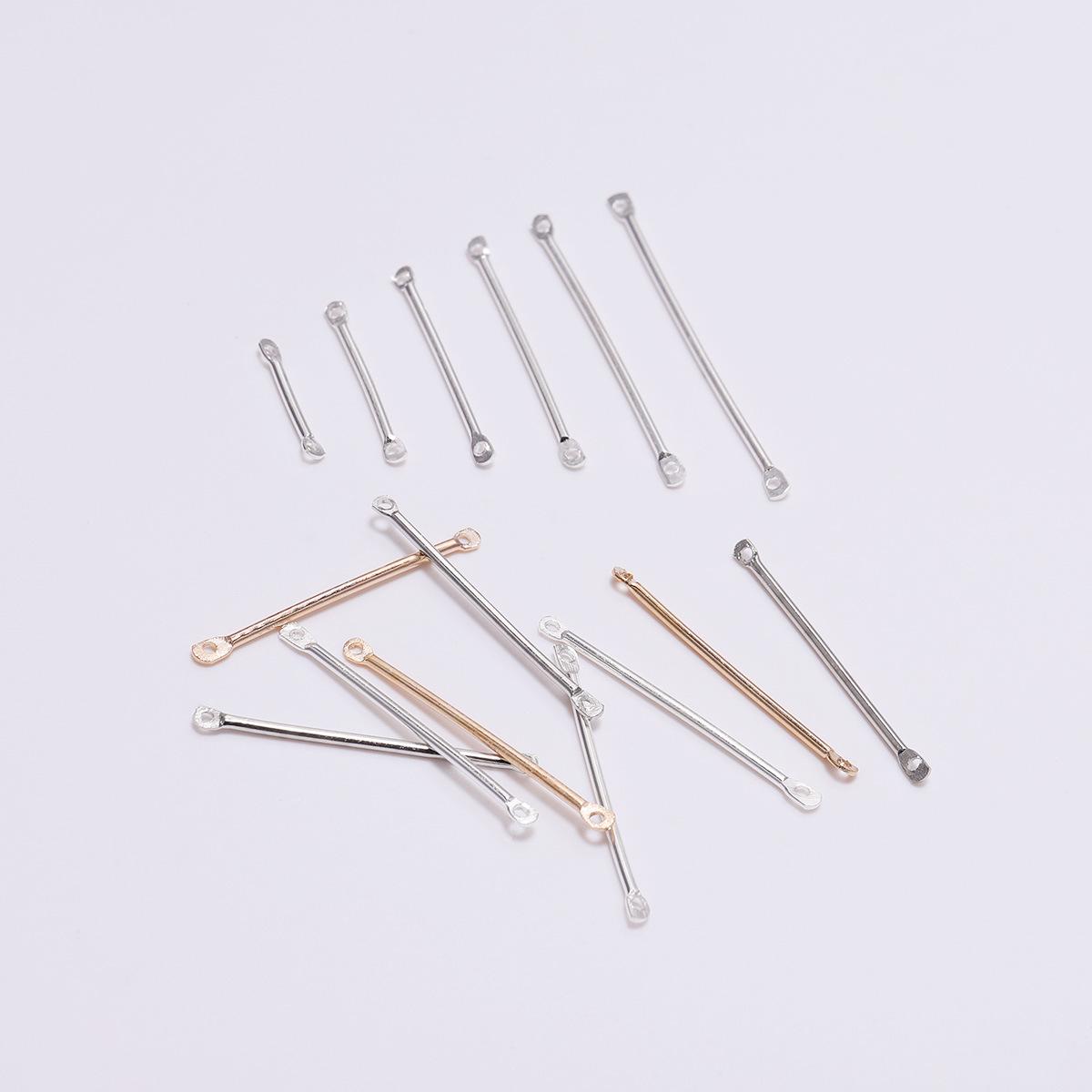 

Double-Hole Rod Cylindrical Ear Post DIY Jewelry Accessories: Simple Handmade Earrings Pendants 15mm (50 pcs/pack)
