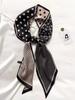 Luxury Design Silk Skinny Headwear Scarf Women Print Spring Neck Tie Hair Hand Bag Ribbon Wrist Belt Foulard Headband Lady