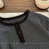 Boys' Korean Style Striped Long Sleeve T-shirt - Autumn 2025 Fashion