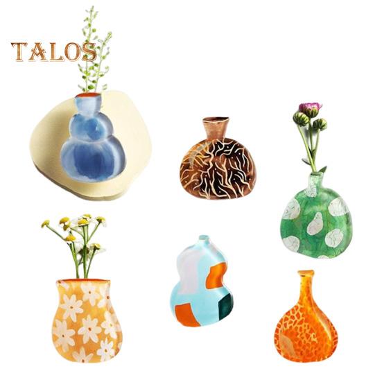 

6шт. Набор магнитов для ваз на холодильник, цветочные магниты на холодильник, сделай сам, очаровательные цветы для домашнего офиса, украшения для холодильника Sets