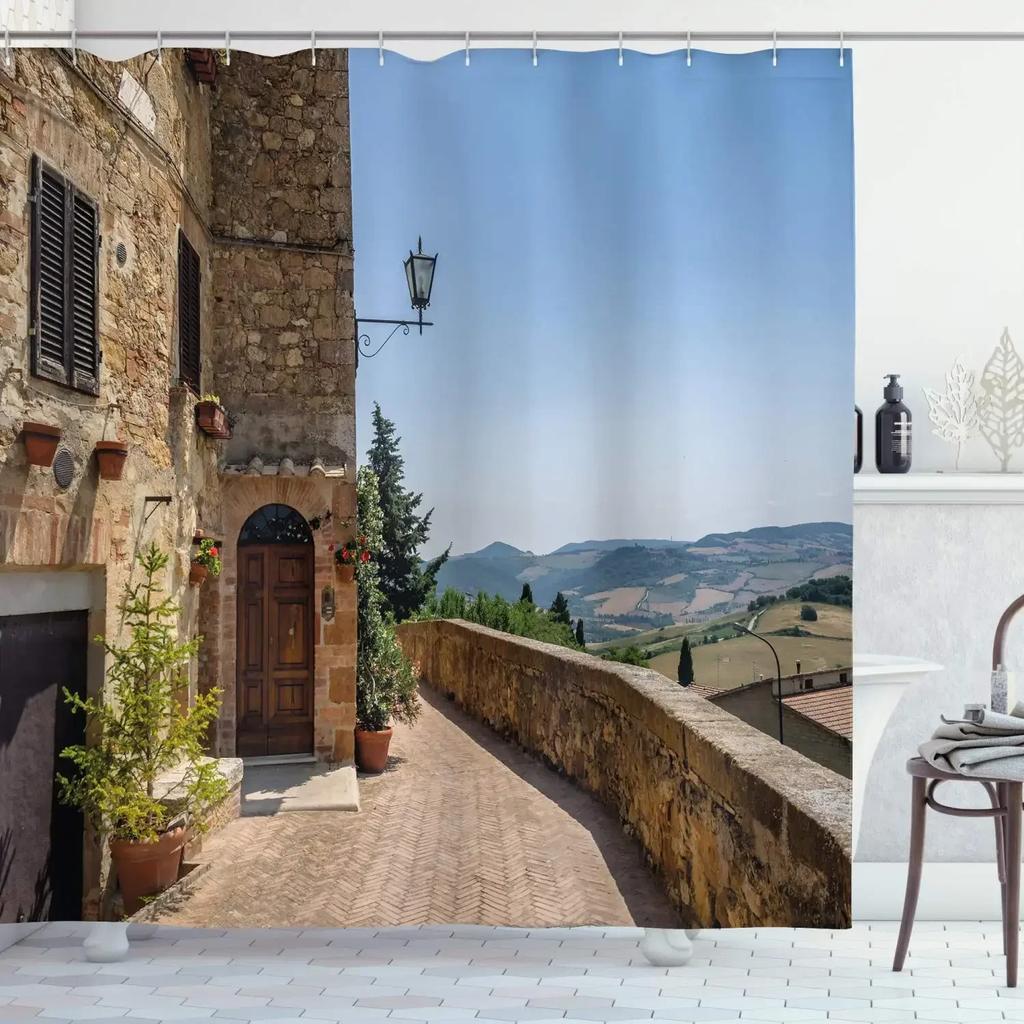 Passaggio Segreto alla Scuola di Magia Tenda da Doccia Muro di Mattoni Decorazione Bagno Tessuto Poliestere Impermeabile Set Tende da Bagno