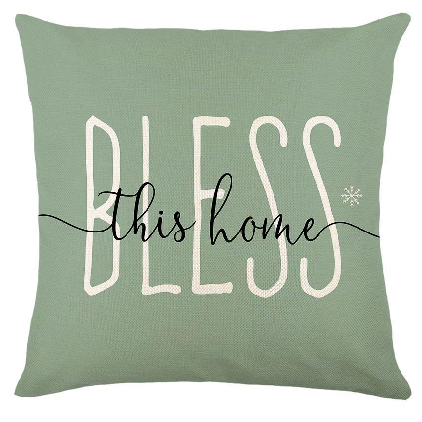 Spring and Summer Pillowcase Bedroom Living Room Sofa Pillowcase Linen Floral Decoration Pillow Cushion