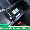 For Honda Accord X 10th 2018     Car Central Armrest Storage Box Container Tray Accessories