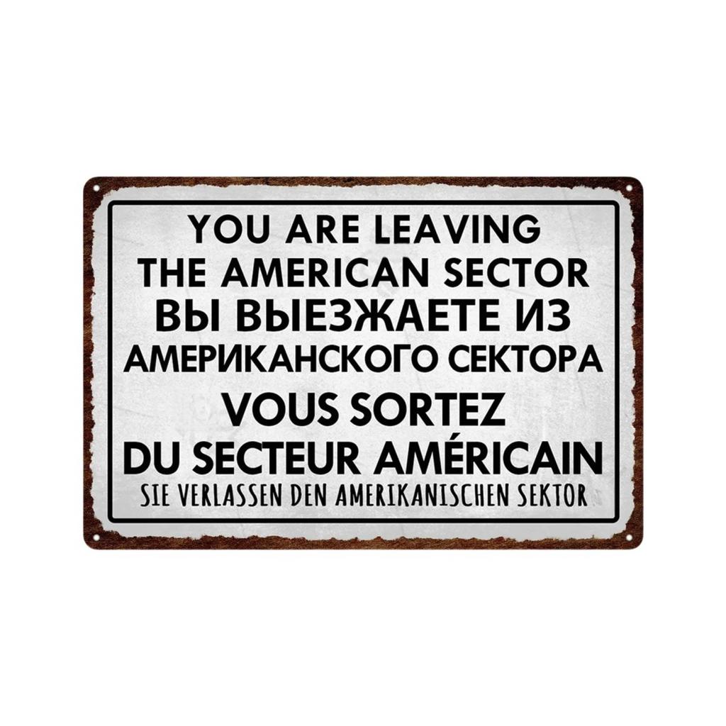 Germany HALT STÓJ Achtung Metal Sign German Warning Signs Hazardous Area Placards Vintage Plaque Plate Wall Decorative