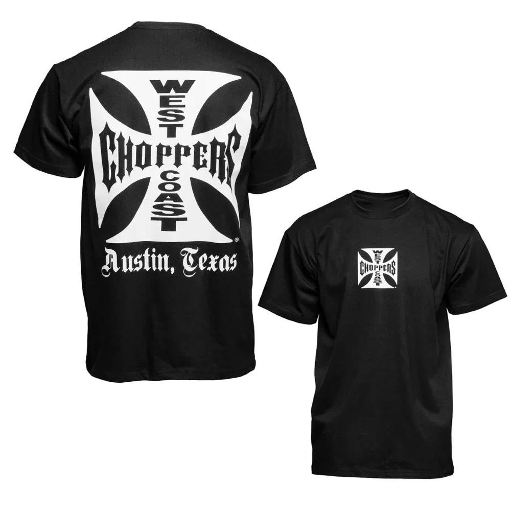 West Coast Choppers Grafik Herren T-Shirt Oversized Y2k Streetwear Kurzarm Lässig Locker Kurzarm O-Ausschnitt T-Shirt Kleidung