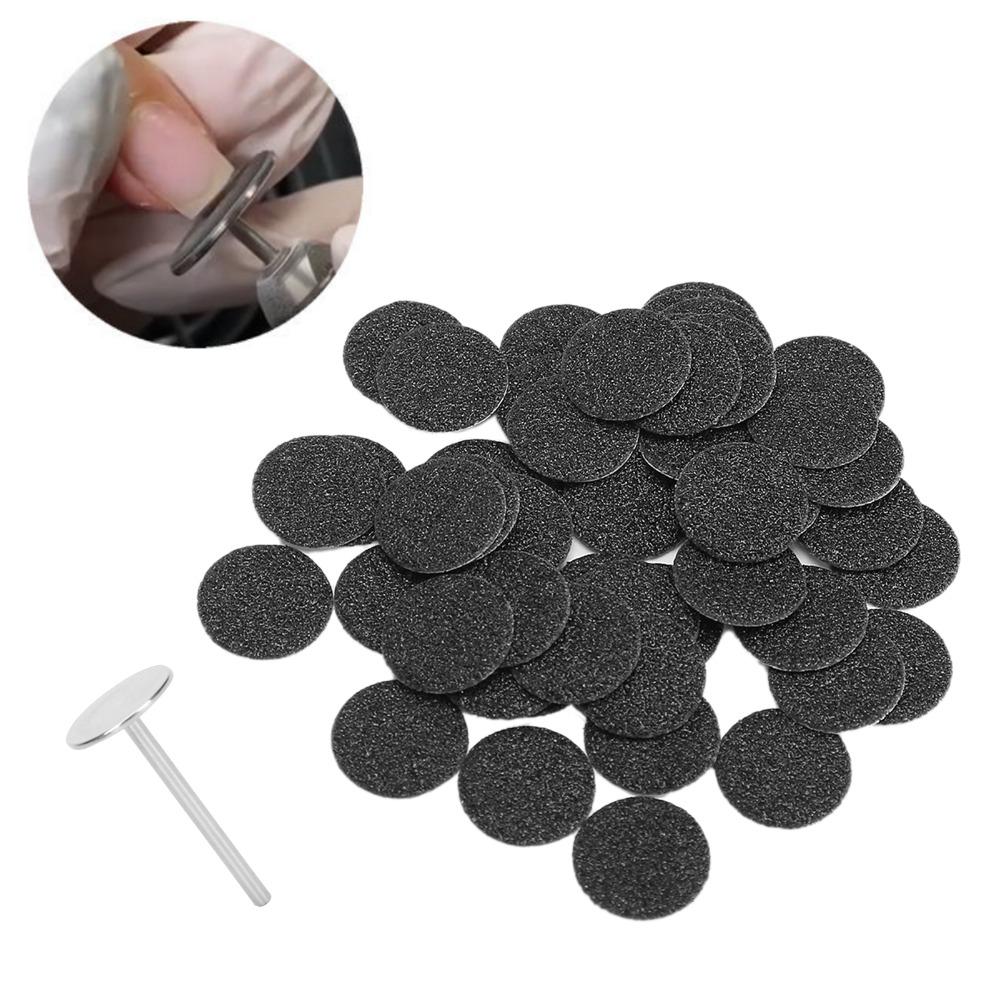 51pcs Round Shape Callus Remover Sandpaper Pads Pedicure Tool Replacement Set For Pedicure
