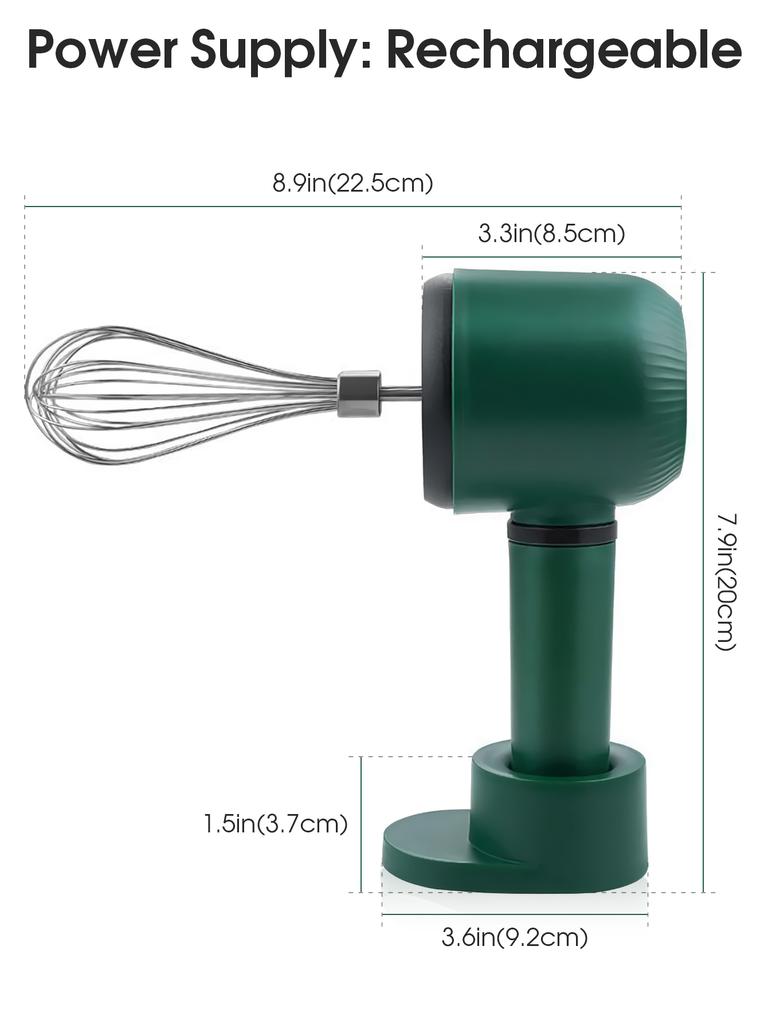 Electric Whisk Twin Stick Model Electric Milk Froth USB Rechargeable 1200mAh 3 Speed Electric Mixer Cake Baking Kitchen Tools
