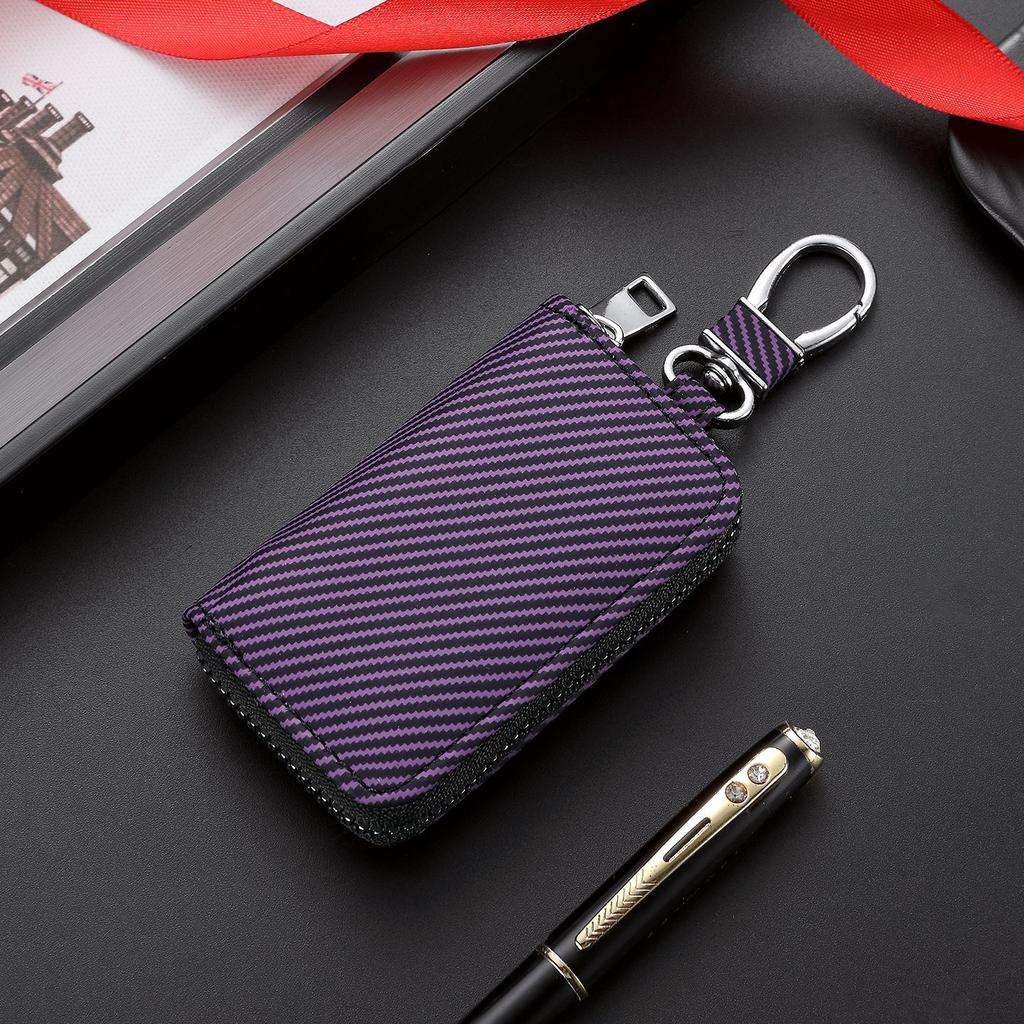 PU Leather Keychain Men Women Key Holder Organizer Pouch Fashion Car Key Wallet Housekeeper Key Case Mini Card Bag