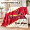 Custom Text Flannel Blanket St. Louis Cardinals Print Warm Cozy Blanket Home Sofa Bedding