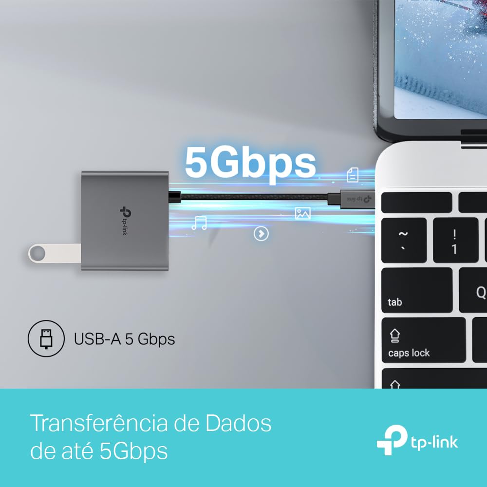 USB Hub with 100W Power and One USB Plug Compatible with Windows Linux iPad Chrome and Nintendo UH3020C TP-Link Type-C 3-Port 4K@60Hz HDMI, High-Speed