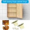 10 Stück selbstschließende Scharniere für Schränke, halbverdeckte Küchenschrank-Scharniere, antike Möbelbeschläge, einfach zu installieren