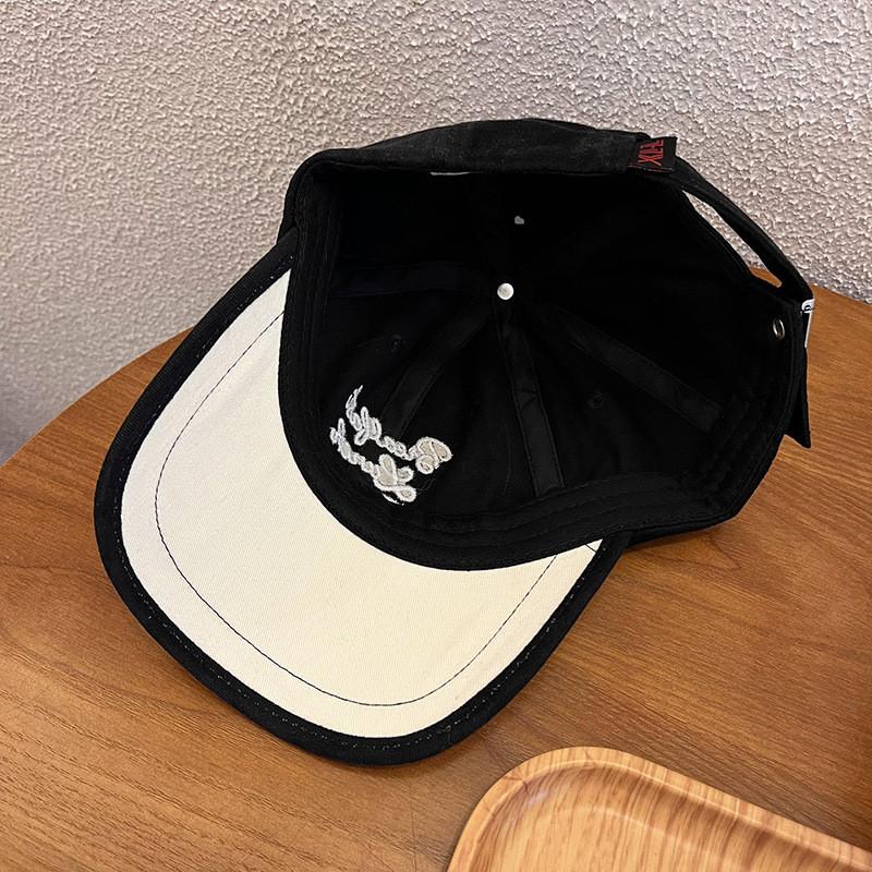 Vintage Letter Embroidered Cotton Baseball Cap For Women And Men