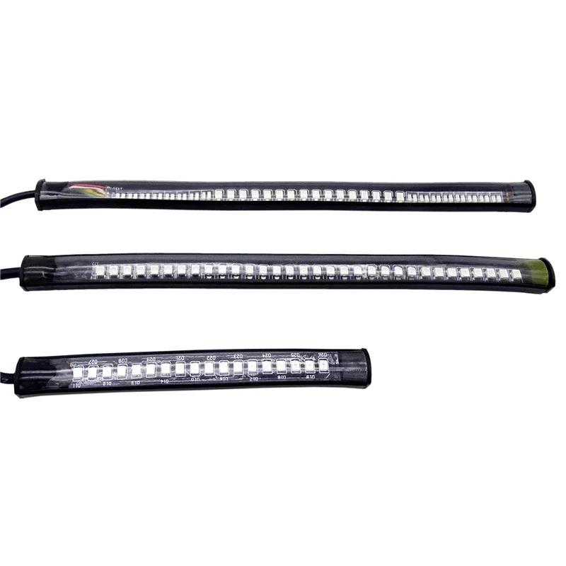 Universal Motorcycle Stripe Light Tail Brake Stop Turn Warning Signal Lightping Caution Light Lamp Super Bright 12V