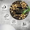 Aluminum Golden Christmas Wreath Wall Art Decor UV Scratch Resistant Durable Easy Hang