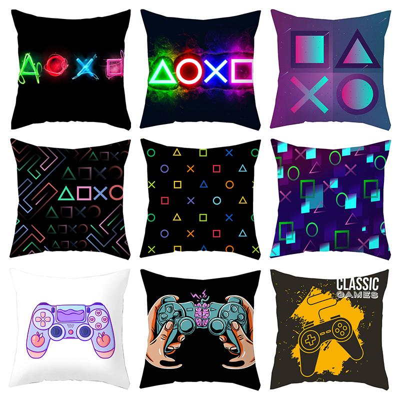 TV Game Fan Style Square Pillowcase Home Decor Cushion Cover Anime New Design Gamer Play Gamepad Printed