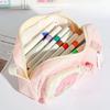 Japanischer Ins-Stil Ita Bag Federmäppchen Niedliche Süßigkeiten-Tasche zur Abzeichen-Ausstellung, Tragbare Kawaii Kosmetiktasche Schreibwaren-Organizer