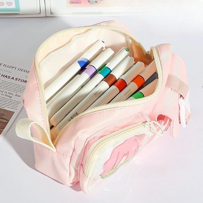 Japanischer Ins-Stil Ita Bag Federmäppchen Niedliche Süßigkeiten-Tasche zur Abzeichen-Ausstellung, Tragbare Kawaii Kosmetiktasche Schreibwaren-Organizer