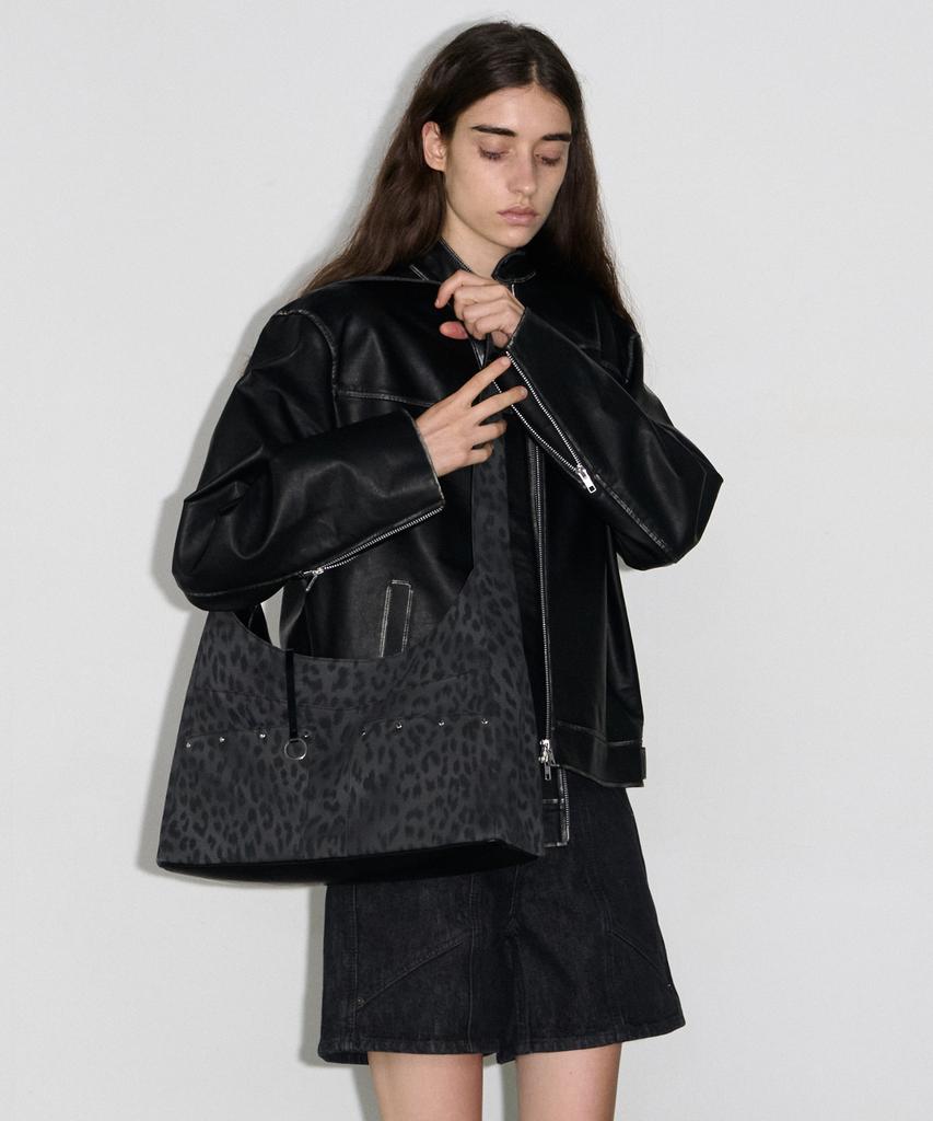 Fennec Bash Slouchy Bag - Leopard Black