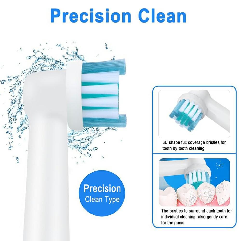 8Pcs Replacement Brush Heads for Electric Toothbrush Deep Clean Soft Bristles Heads for Home Use