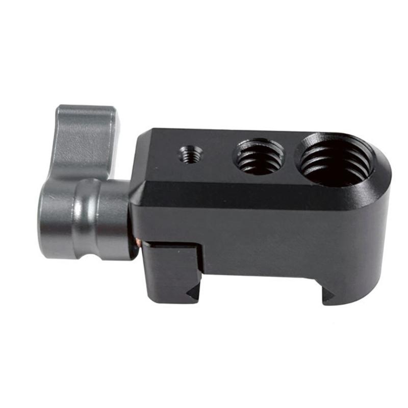 Precise Camera Rail Clamp Adapter With Double Thread Size1/4 And 3/8 Aluminum Construction For Professional Photography Gear