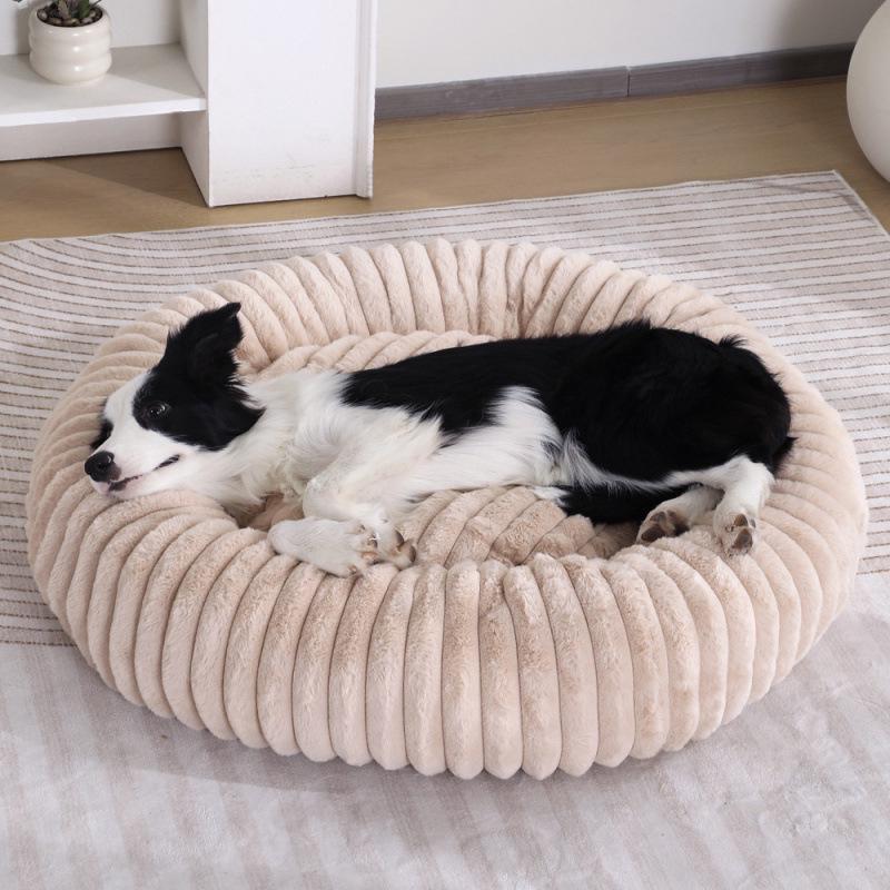 Cross-Border Faux Fur Pet Nest: Warm Round Bed for Dogs & Cats
