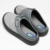 Mozu Men's Lightweight Slide Sandals with Cotton Blend Insoles and Clogs, Perfect for Indoor and Outdoor Wear, Gray Plain Weave and Mesh Combination (