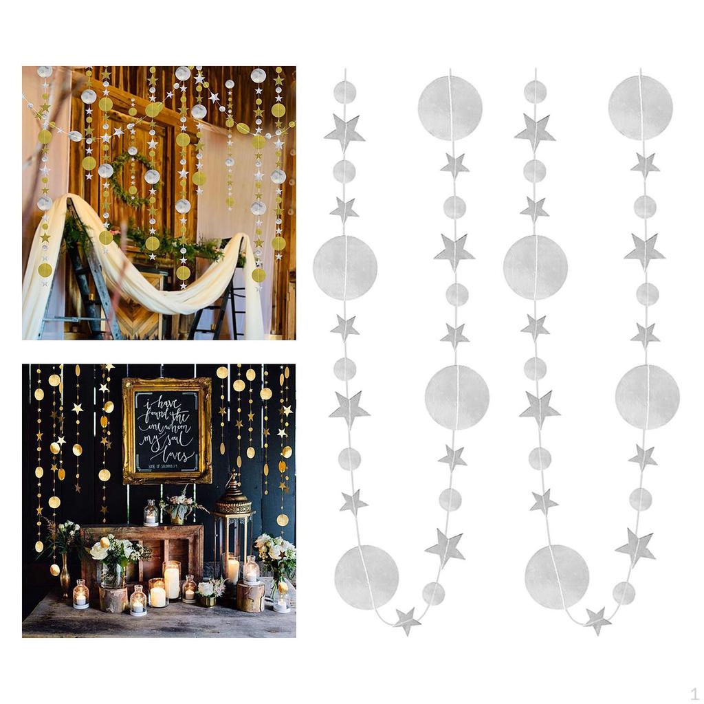 Garland Streamer Kit for Party Decoration Glitter Reflective Paper Hanging Banner Backdrop