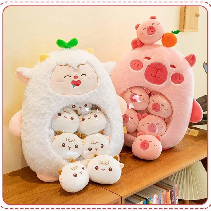 Adorable Capybara Plush Toy Soft Stuffed Animal Cushion For Kids And Office Use