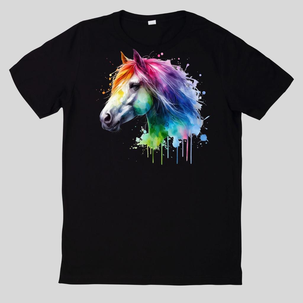 T-Shirt Regenbogentiere Baumwolle Fun Spaß Sprüche Lustig CartoonWird in neuem Fenster oder Tab geöffnet