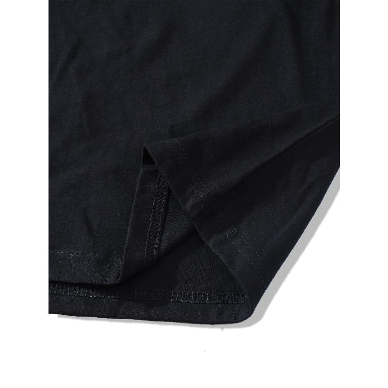 Tailles européennes Homme T-shirt Casual Manches Courtes Imprimé - Rouge Col Rond T-shirt d'Été, Tissu Léger & Respirant pour Tenue Décontractée