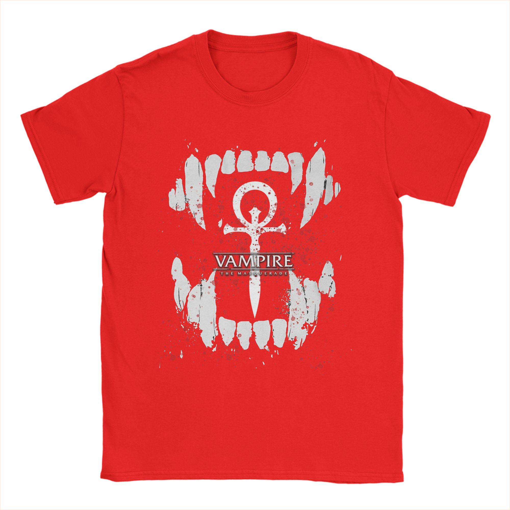 Couple T Shirt Vampire the Masquerade  T Shirts Novelty  Summer Tee Shirt Vintage Cotton Clothing Plus Size S