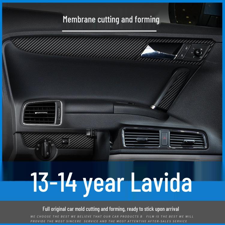 Volkswagen 13-14 Lavida Interior Carbon Fiber Decorative Film Sticker - No-Fade Replacement