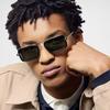 JYL Men's Retro Small Square - Driving Sun-Protective Fashion Shades ZS-98335