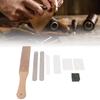 Leather Stropping Kit Complete Tools Double Sided Leather Paddle Honing Strop Set for   Leather Crafting Honing