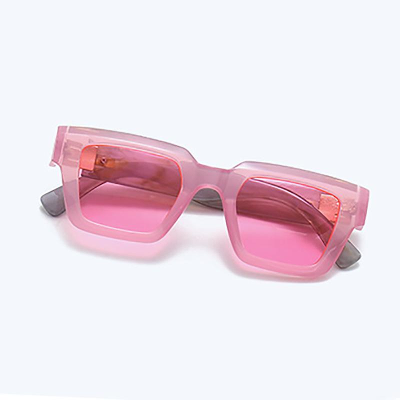 Fashion Square Women Sunglasses Candy Color Clear Gradient Eyewear Men Punk Large Frame Sun Glasses