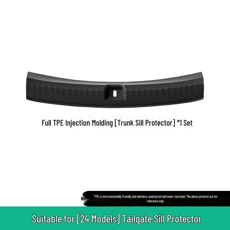 Fits Xiaomi SU7 Ultra 24-26 Model Car: TPE Trunk Mat & Seat Backrest Pad Black