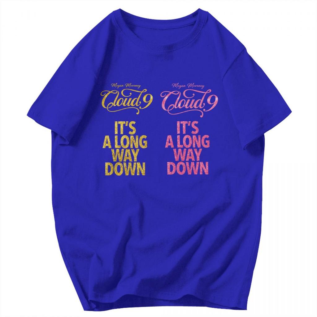 Men T Shirt Megan Moroney Cloud 9 Letter Its A Long Way Down Fans Support Cotton Y2K Graphic Short Sleeve Unisex Tops T Shirts