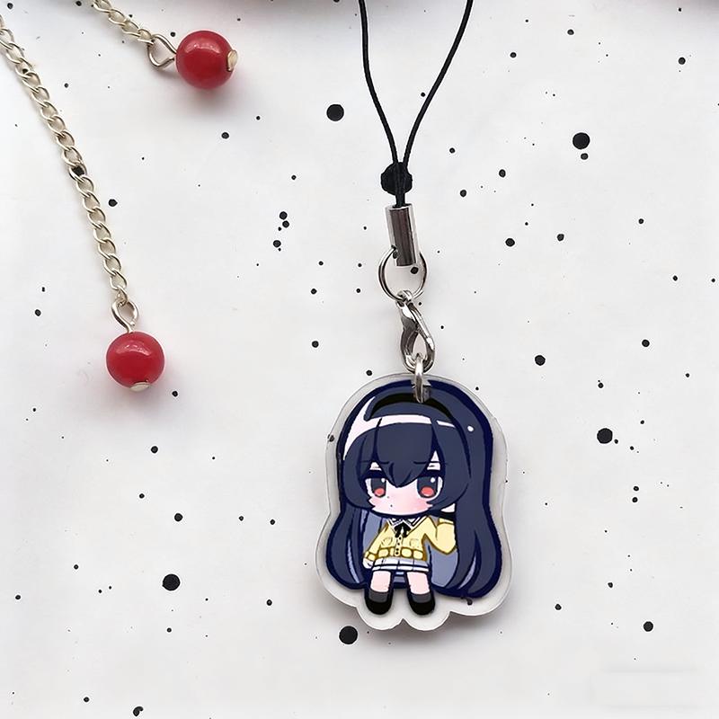 

Anime YOU and ME and HER A Love Story Muko Aoi Cosplay Keychain Kawaii Acrylic Keyring Phone Chain Bag Ornament Decoration Props