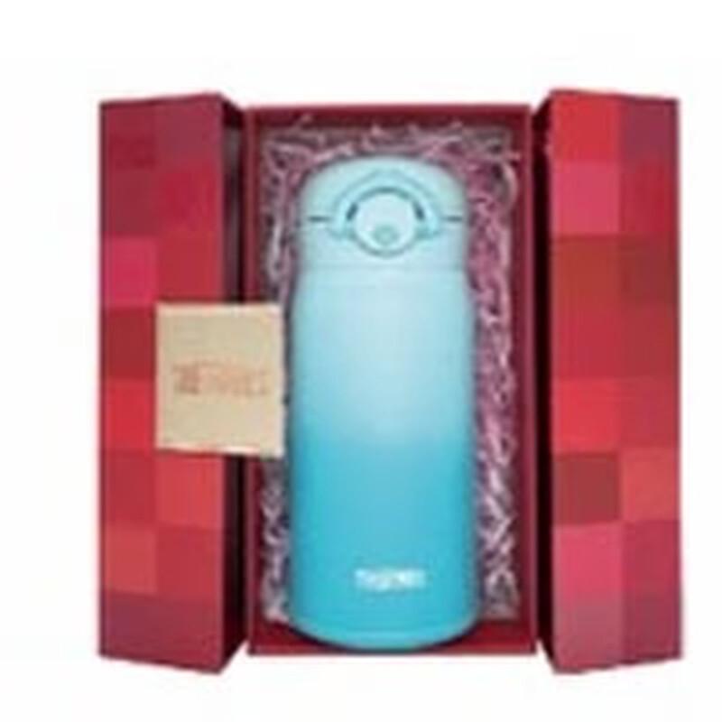 Thermos JNR351 Синяя с градиентом 350 мл Термобутылка Подарочный набор