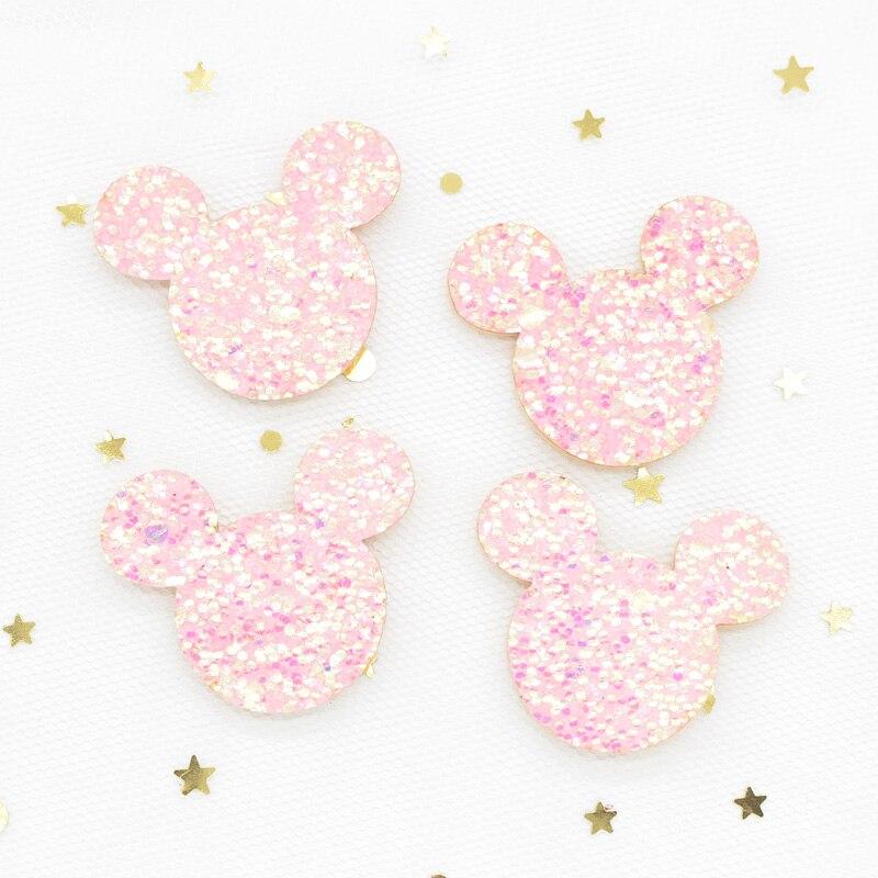 Bügelflicken 16 Stücke Glitter Pailletten Stoff Maus Gepolsterte Patches Maus Appliques For DIY. Handwerker Kleidung Hüte Haarnadel Ornament Zubehör Flicken Zum Aufbügeln (Size : Mixed